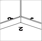 Close-up of the partition center showing the molded division numbers 1, 2 and 3